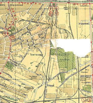 Фрагмент карты Ленинграда 1934 года