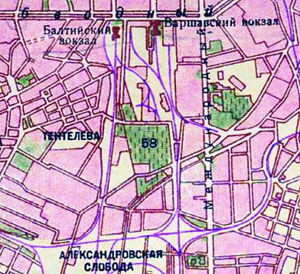 Фрагмент карты Ленинграда 1935 года