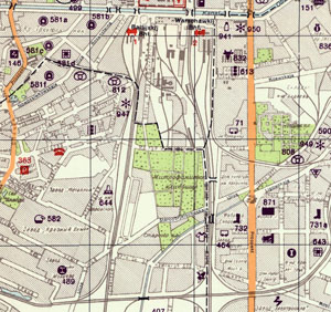 Фрагмент немецкой карты Ленинграда 1941 года