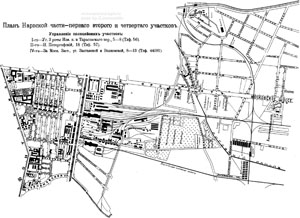 План Нарвской части Санкт-Петербурга 1913 года