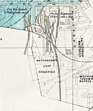 Фрагмент карты Санкт-Петербурга  1900 года