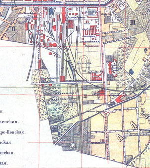 Фрагмент карты Санкт-Петербурга  1903 года