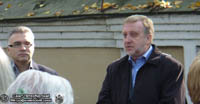 Церемония открытия кенотафа. А. Губанков и А.В. Кобак. Фото Н.В. Лаврентьева, 25.IX.2010 года.